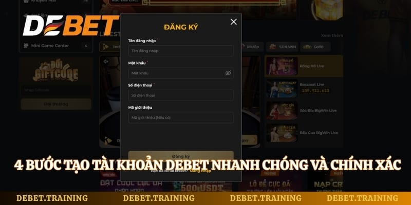 4 bước tạo tài khoản Debet nhanh chóng và chính xác